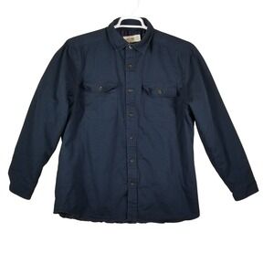 Line of Trade Mens XL Navy Blue‎ Quilted Lined Cotton Twill Shirt Jacket Shacket